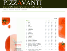 Tablet Screenshot of pizzavanti.net